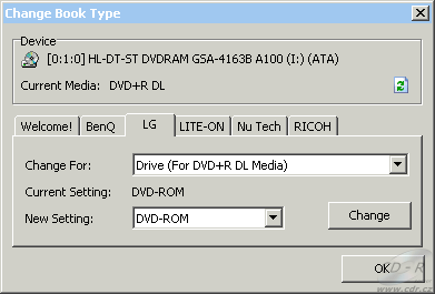 LG GSA-4163B - BookType v DVD Decryptoru +R DL