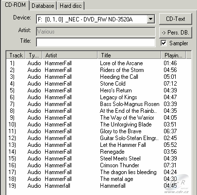 NEC ND-3250 - Feurio! CD-Text