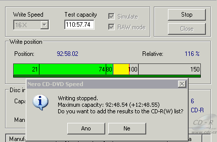 NEC ND-3250 - overburn