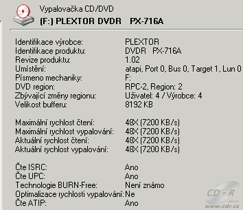 Plextor PX-716A - Alcohol 120%