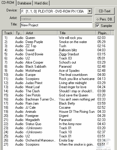 Plextor PX-130A - Feurio! CD-Text