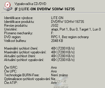 LiteOn SOHW-1673S - Alcohol 120%