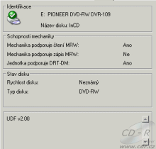 Pioneer DVR 109 - UDF 2.00