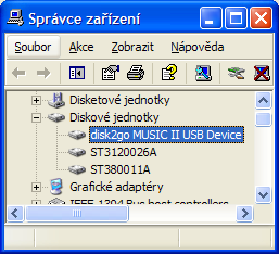 Screenshot ze správce zařízení