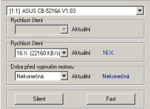 ASUS CB-5216A - čtení DVD fast