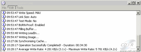 NEC ND-6550A - DVD Decrypter zápis DVD-R DL 4× - log