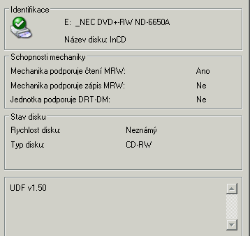 NEC ND-6650A - čtení MRW