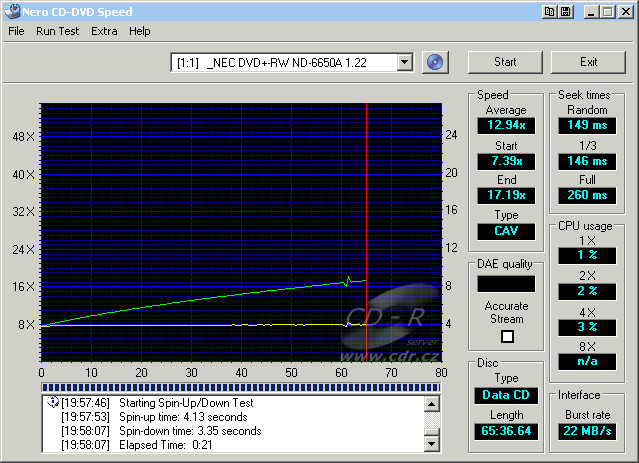 NEC ND-6650A - CDspeed čtení CD-RW MRW