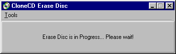 CloneCD Erase prubeh