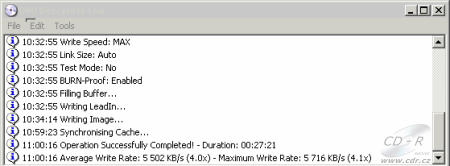 Sony DRU-800A - DVD Decrypter zápis DVD-R DL 4× log