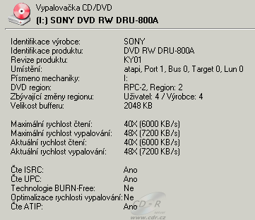 Sony DRU-800A - Alcohol 120%