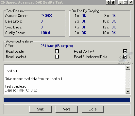 NEC ND-3540A - CDspeed Advanced DAE speed test