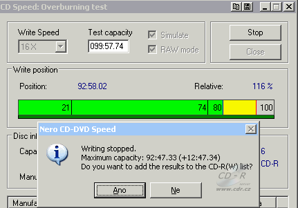 NEC ND-3540A - CDspeed overburn