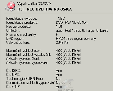 NEC ND-3540A - Alcohol 120%