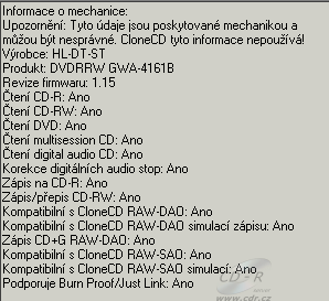 LG GWA-4161B - CloneCD