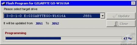 Gigabyte GO-W1616A - změna firmware