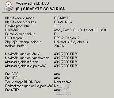 Gigabyte GO-W1616A - Alcohol 120%