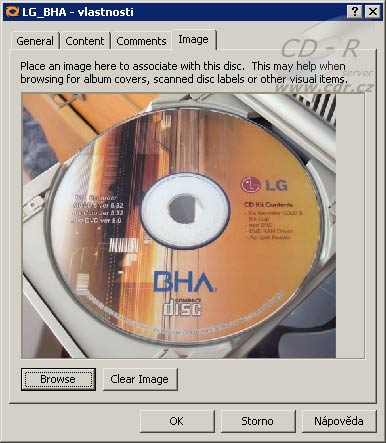 OpdiTracker: Obrázek pro instalační CD k LG vypalovačce