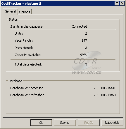 OpdiTracker: Vlastnosti - Obecné (General)