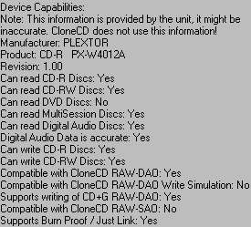 Plextor PX-W4012TA CloneCD