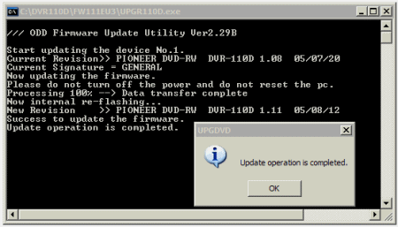 Pioneer DVR-110D - upgrade firmware