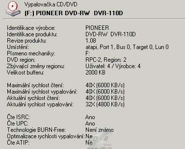 Pioneer DVR-110D - Alcohol 120%