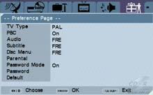 SiGMATeK PVR-1210: Preference Page