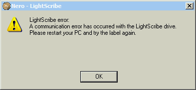 LG GSA-2166D - LightScribe error 1