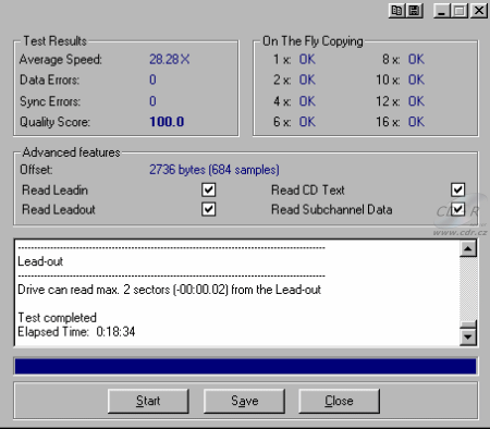 Sony DRU-810A - CDspeed Advanced DAE speed test