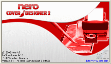 Nero 7 Premium - CoverDesigner about