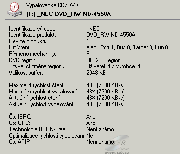 NEC ND-4550A - Alcohol 120%