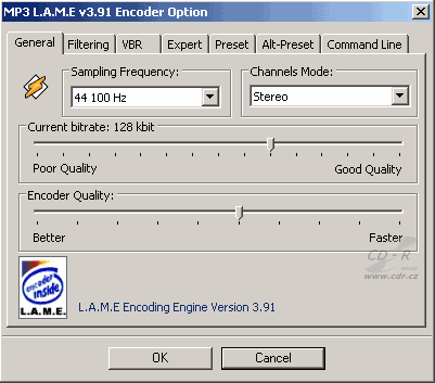 CDBurnerXP Pro 3 - LAME