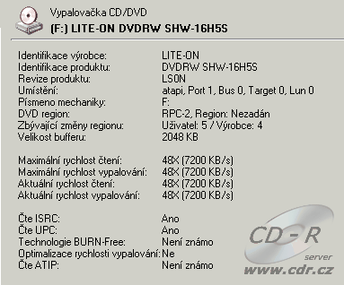 LiteOn SHW-16H5S - Alcohol 120%