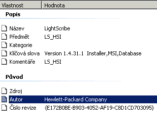 HP dvd840i - LightScribe ovladač