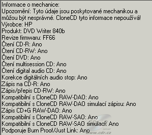 HP dvd840i - CloneCD