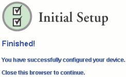 NetCenter: ukončení počáteční konfigurace