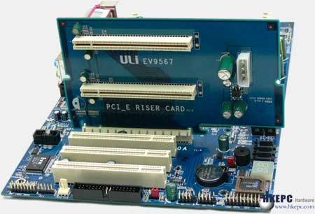 PCI Express Riser card pro rozchození SLI na desce ULi AP970A