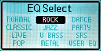 iRiver T10: Výběr ekvalizéru