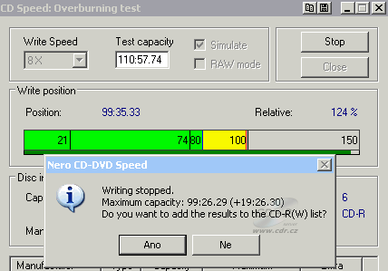 Panasonic UJ-846S - CDspeed overburn