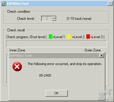 Panasonic UJ-846S - RAMDisc Tool dust check