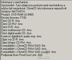 Panasonic UJ-846S - CloneCD