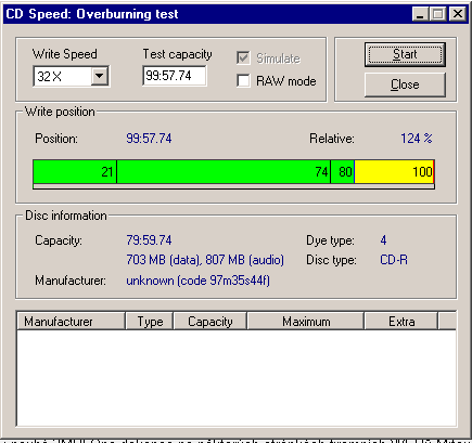 Teac CD-W540E overburn