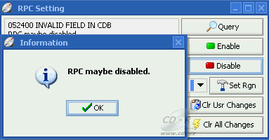 Sony DW-G120A RPC disable