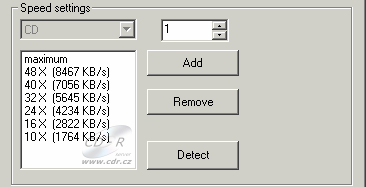 LG GSA-H10N - rychlosti čtení CD