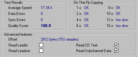 CDSpeed: Advanced DAE test