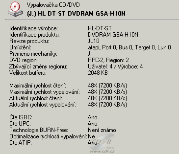 LG GSA-H10N - Alcohol 120%