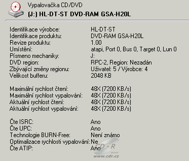 LG GSA-H20L - Alcohol 120%