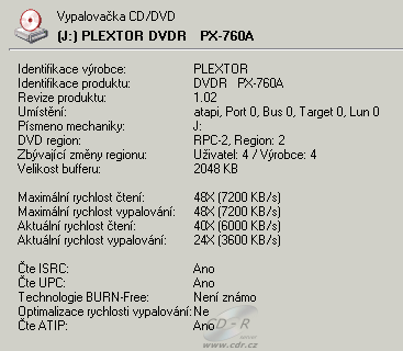 Plextor PX-760A - Alcohol 120%