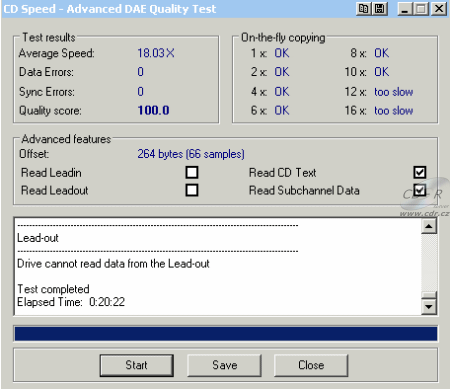 NEC ND-7551A - CDspeed Advanced DAE speed test