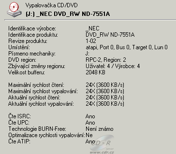 NEC ND-7551A - Alcohol 120%